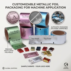 Emballage de <span class=keywords><strong>chocolat</strong></span> en papier d'aluminium coloré de qualité alimentaire molle de la fabrication <span class=keywords><strong>professionnelle</strong></span> de traitement imprimé de prix usine - Product Image 1