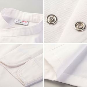 Conjunto de Uniforme de Trabajo de Cocina, Chaqueta de Chef Negra de Color Sólido, Manga Larga, Ropa Personalizada para Restaurante, Fabricantes de Uniformes - Product Image 4