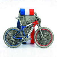 Médaille sportive émaillée personnalisée professionnelle, médailles annuelles pour cyclisme et motocyclisme, récompense en cuivre