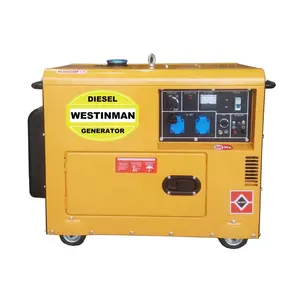 Chinese Engine handle mobile 6.3kva 8kva 11kva 12kw diesel generator for home use