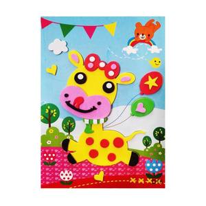 3D สักหลาดสติกเกอร์เกมปริศนา DIY การ์ตูนสัตว์เรียนรู้กระดานวาดภาพการศึกษารูปสัตว์มีหลายรูปแบบพลาสติกพีวีซีใช้ได้ทั้งชายและหญิง - Product Image 5