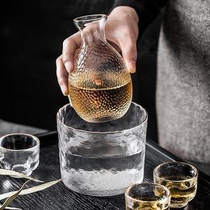 Produsen L Menawarkan Set Sake Kaca Jepang Harga Terjangkau, Set Sake Transparan, Set Pot dan Cangkir untuk Hadiah - Product Image 2