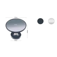 Miroir magnétique en bois 360° pour espresso, haute réflexion, pour visualisation du flux, noir/argent, pour une extraction de café de précision
