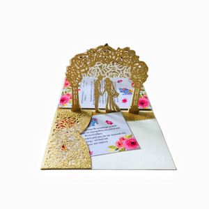 Customize Hollow Pop up Rose Gold Invitation <b>Cards</b> Valentine's Day 3D <b>Wedding</b> <b>Card</b> - Product Image 4