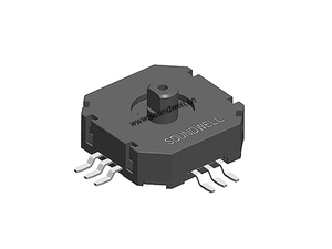 SOUNDWELL Potenciómetro basculante de película de carbono con mango de plástico RJ18 de 18 mm, CA 50 V, modelo RJ1802NOX0X-VA2 - Product Image 2