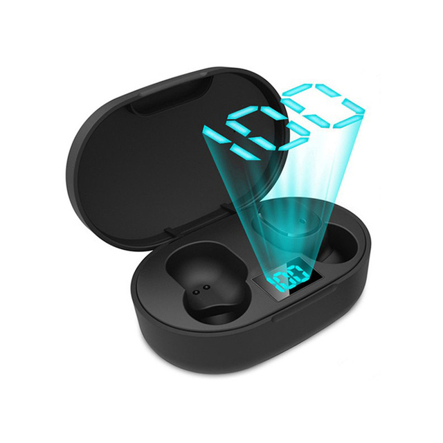 E6S TWS In-Ear Wireless Earbuds for 5.3 Low Latency 30ms Gaming Headphones Digital Display IPX5 Waterproof Hi-Fi Sound