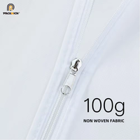 Housse de Vêtement Longue Blanche Unie Personnalisée de Haute Qualité pour Mariage, Voyage, Vente en Gros, Housse de Robe de Mariée pour Costume