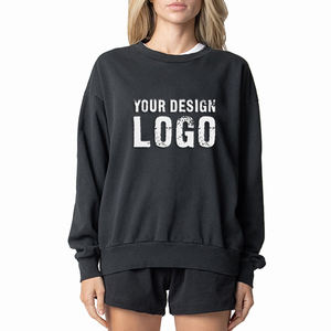 Ventes chaudes, sweat-shirt pour femme en polaire uni, style streetwear décontracté, lourd, épaules tombantes, pull ample, sweat-shirt pour femme - Product Image 4