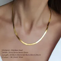 Collier pour femme eManco en acier inoxydable couleur or, style minimaliste, chaîne serpent, élégant pour le quotidien, le bureau, bijoux chics