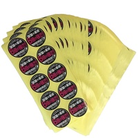 Autocollant Transparent en or Rose avec impression circulaire, étiquette adhésive en Pp Rose