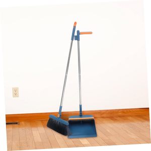 Juego de <span class=keywords><strong>recogedor</strong></span> y <span class=keywords><strong>escoba</strong></span> de plástico para limpieza del hogar <span class=keywords><strong>con</strong></span> mango de cerdas suaves, diseño compacto y ligero - Product Image 4