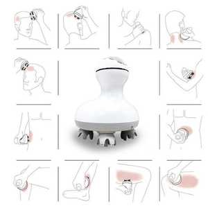 Masseur de Cuir Chevelu Électrique Portable Rechargeable Étanche IPX7 Sans Fil avec 4 Têtes et Huile Essentielle – Vente en Gros - Product Image 2