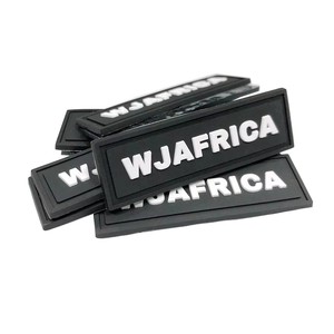 Étiquettes de logo personnalisées en silicone gaufré, transfert thermique, patchs en caoutchouc PVC souple pour vêtements de sport et maillots de bain - Product Image 1