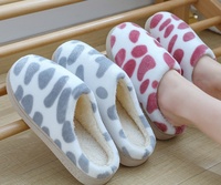 Chaussettes-pantoufles pour femmes, pantoufles léopard, pantoufles Teddy