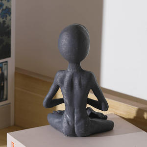 Misteriosa scultura <span class=keywords><strong>extraterrestre</strong></span> WXA05 meditazione Yoga resina aliena Statue ornamenti per la decorazione del giardino - Product Image 4