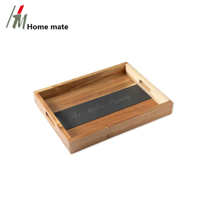 <span class=keywords><strong>Plateau</strong></span> en <span class=keywords><strong>ardoise</strong></span> et en bois, décoration de <span class=keywords><strong>Table</strong></span> basse, maison, rustique - Product Image 1