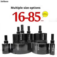 Foret diamanté en forme de dents de scie Soliboss pour marbre, en céramique, en forme de U, avec brasage sous vide, longueur de tige 9,5 mm