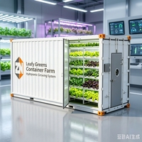 Grande Usine de Culture Intelligente Clé en Main en Conteneur, Système de Contrôle Climatique, Culture Verticale Hydroponique, Culture Commerciale de Légumes