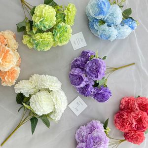 Flores de Peonía Artificiales, 7 Cabezas, Decoración para Bodas, Plástico y Tela, Arreglo Floral Hecho a Mano, Decoración para el Hogar - Product Image 1