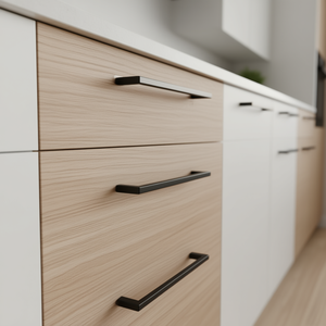 Manijas Modernas para Gabinetes de Cocina de Acero Inoxidable Negro Mate, Perillas Cuadradas de 5.03 Pulgadas para Muebles de Cocina - Product Image 2