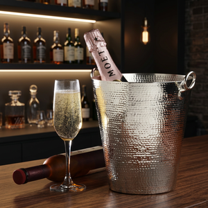 Seau à vin décoratif en métal - Portable et étanche pour les fêtes - Product Image 2