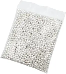 Factory Wholesale 3mm 4mm 5mm 6mm 8mm 10mm White Round Faux Crafts Plastic Pearl Beads With Hole