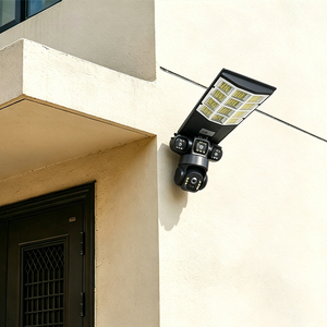 Lampe solaire de rue V380 : Caméra dôme 4G Wi-Fi à trois écrans avec télécommande mobile et caméra haute définition étanche - Product Image 4