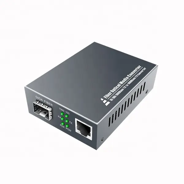 FIBERTOP 10/100/1000Base-T RJ45 to 1000Base-FX SFP Gigabit Fiber Media Converter