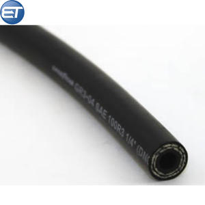 Oliebestendige vezelversterkte hydraulische slang SAE100 R3 CE ISO gecertificeerd, snijdienst, brandstof- en olie-<span class=keywords><strong>rubber</strong></span> slang - Product Image 4