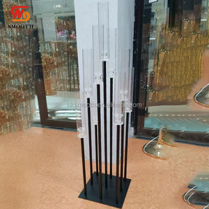 Candelabro Negro Gótico de Cristal con 9 Cabezas, Estable y Grueso, de 1.2m de Altura, para Bodas y Banquetes, el Más Vendido - Product Image 2