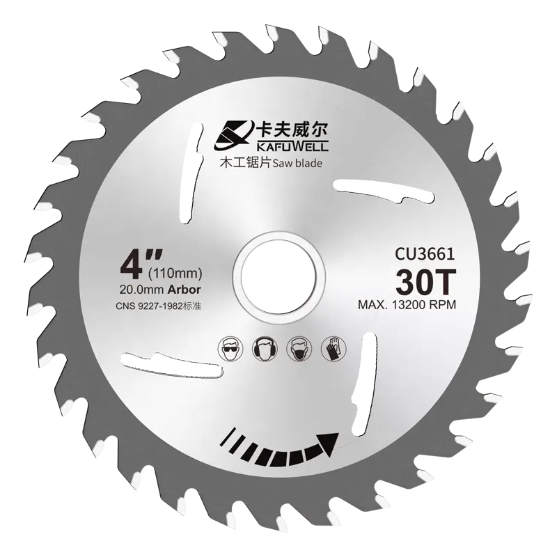 KAFUWELL CU3661 sıcak satış 4 ''kesme diski ahşap kesme için Turbo dairesel alaşımlı çelik testere bıçağı