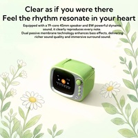 Draagbare draadloze 5.3 BT-speaker met LCD-touchscreen, Hi-Fi geluid, FM-radio, wekker, kalenderweergave en batterijvoeding