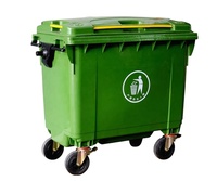 Usine 50L/90L/120L/240L/360L/660L/1100L poubelle en plastique pleine grandeur maison extérieure poubelle poubelle poubelle