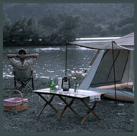 Table pliante portable en alliage d'aluminium Rouser pour pique-nique, randonnée et camping en extérieur