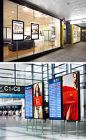 Affichage LCD personnalisé lisible à la lumière du soleil affichage publicitaire lunette étroite haute luminosité face à la fenêtre pour magasin centre commercial
