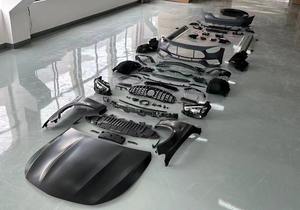 Pour <span class=keywords><strong>Mercedes</strong></span> Benz <span class=keywords><strong>AMG</strong></span> Classe E W213 Mise à Niveau E63 Kit de Carrosserie en Fibre de Carbone Sèche Capot Matériau PP Kit Large 1:1 Année 2021 - Product Image 4