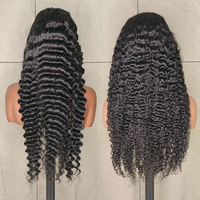 Perruque en cheveux humains vierges 12A bruts vietnamiens, 13x6 HD sans colle, transparente 360, densité 210%, vente en gros