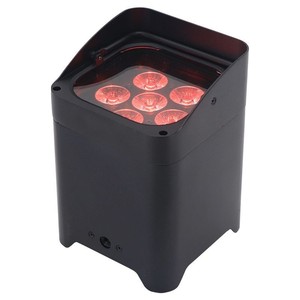 12 projecteurs <span class=keywords><strong>LED</strong></span> sans fil sur batterie 6x18W RGBWAUV pour scène, DJ et mariage, avec étui - Product Image 2