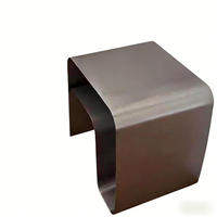 Table de chevet en métal d'inspiration luxueuse, en acier inoxydable, moderne et minimaliste, table d'appoint pour canapé, salon, chambre à coucher, étagère d'angle de rangement