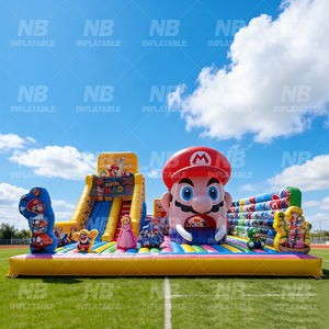 Gran Parque de Atracciones, Casa de Juegos Inflable para Adultos, Ciudad de la Diversión, Parque Temático Inflable para Niños, Gran Parque de Trampolines, Trampolín Inflable - Product Image 4