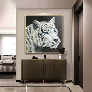 Luxury 100% Handmade Wall Art Ceramic Tile Animals 3d Painting Mural for Livingroom - Product Image 2