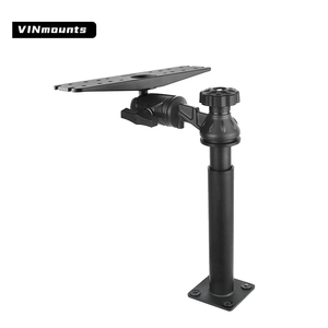 VINmounts แท่นยึดเครื่องหาปลาแบบฐานอะลูมิเนียมขนาดใหญ่, เสาแบบยืดหดได้ 14.6–20.1 นิ้ว, ใช้ได้กับอุปกรณ์ทางทะเลขนาด 7–16 นิ้ว, ขายึดแบบ Heavy Duty - Product Image 1