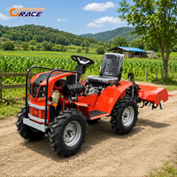 Livraison Gratuite - Tracteur Agricole Compact 4x4 18 CV avec Transmission PTO et Pompe Moteur pour Jardin, Pelouse et Agriculture