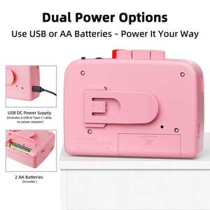 Lecteur de <span class=keywords><strong>cassette</strong></span> rétro, magnétophone, radio AM/FM, retournement automatique, portable, MP3 numérique, haut-parleurs intégrés, manuel, piles 2AA - Product Image 5