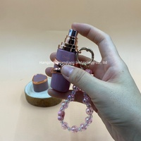 Breloques uniques en forme de fleur et de nœud, perles acryliques assorties, flacon de parfum de voyage de 15 ml, mini flacon pulvérisateur de parfum porte-clés