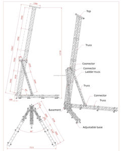 Personnalisé prix d'usine OEM ODM Dj Stand Table Truss Lift Tower Stage Show Activités Peut supporter un poids de 500 kg - Product Image 5