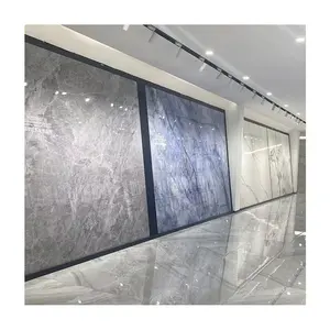 Lastre piastrelle per pavimenti in gres porcellanato sinterizzato grigio per pareti interne a tutta massa per camera