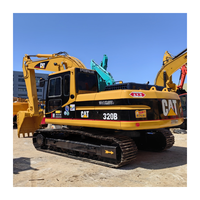 Excavatrice CAT320B d'occasion, performante et de haute qualité, avec peu d'heures de fonctionnement, en promotion en Chine.