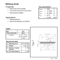 Diode de soudage SEMIDUKEN 5SDD 0120C0200 200V 11000A | Redresseur à courant élevé pour les applications de soudage industriel