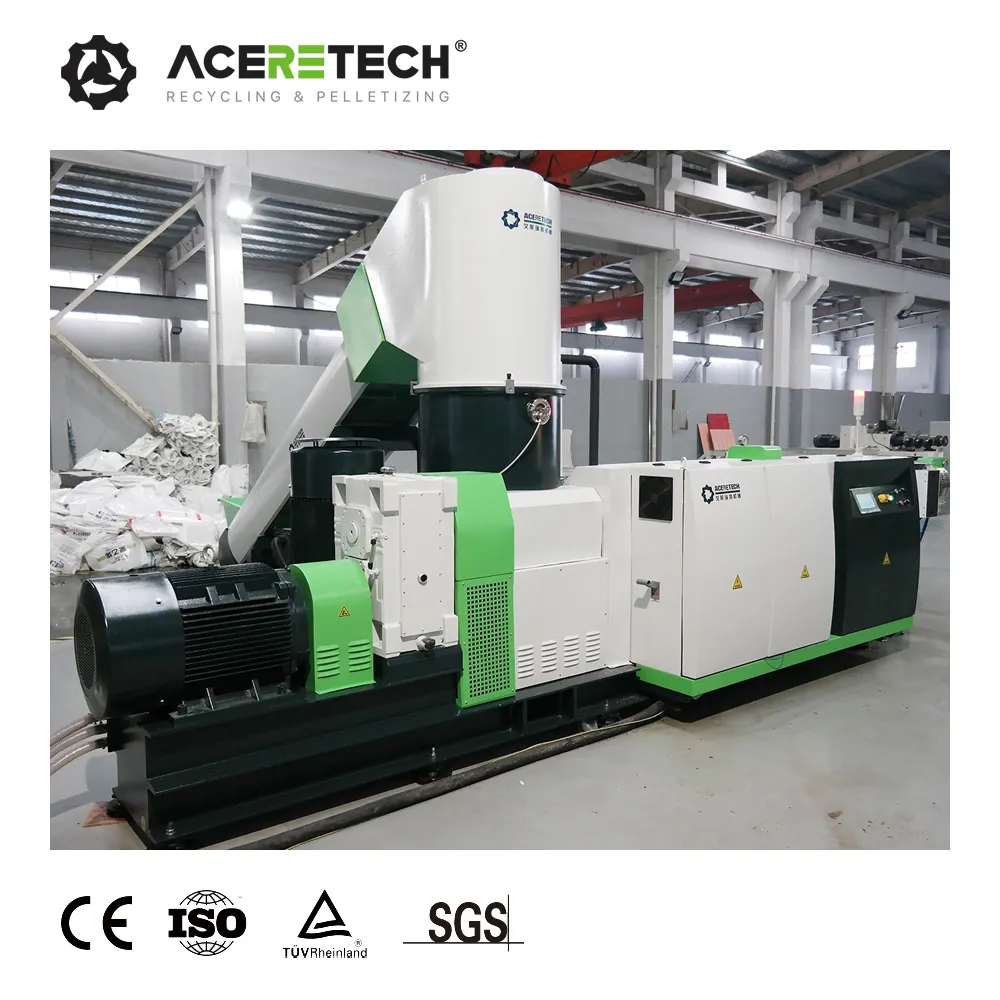 500-1000kg/h Easy To Operate Waste Plastic Pet Flakes Recycling Granules Making Machine ACS-H1000/140